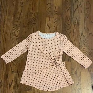 Pink shirt with flower pattern